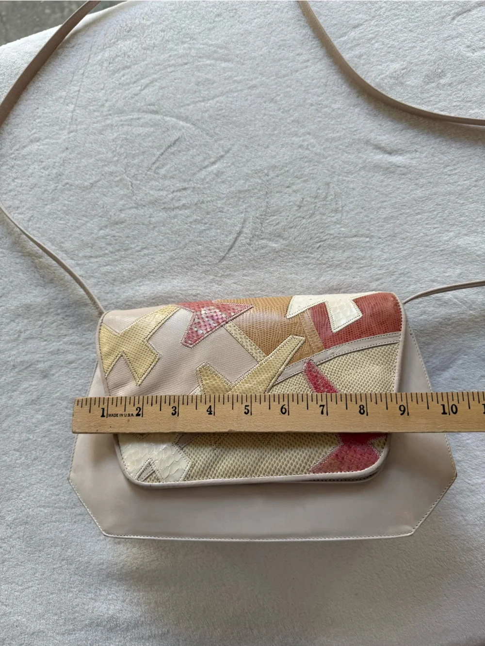 Sharif Multicolor Leather Patchwork Crossbody Vintage
